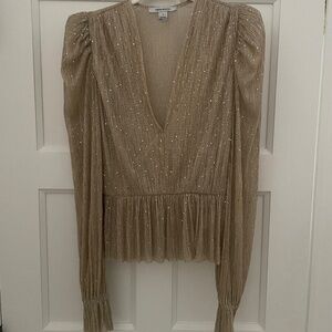 Sabina Musayev Champagne Liya Top